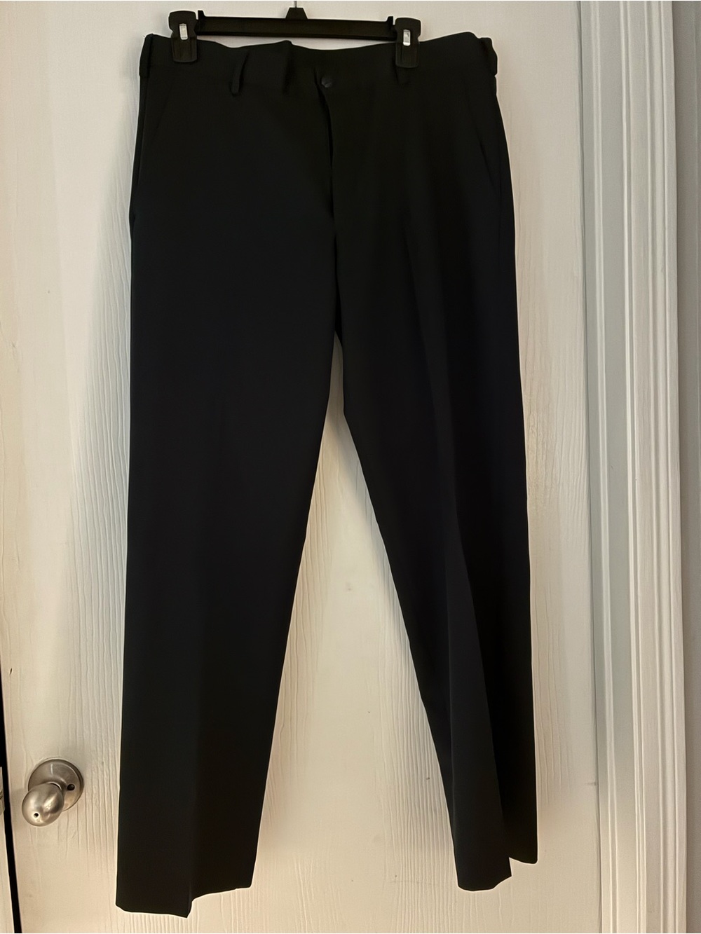 Van Heusen Black Men's Dress Pants - Straight Leg